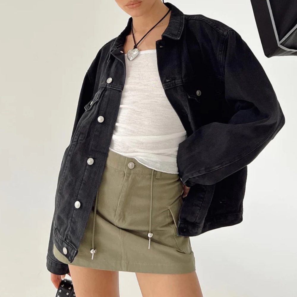 Princess Polly Black Denim Jacket